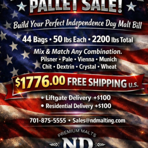 Freedom Flex Pallet – Build Your 44‑Bag Independence Day Malt Bill